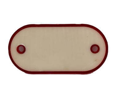 Universal red oblong reflector with 2 mounting holes