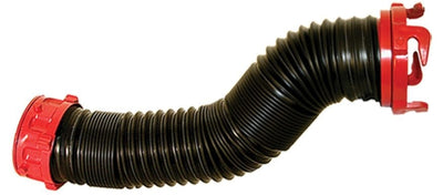 A black 5-foot extension hose for plumbing, with a flexible, coiled design.