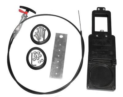 Valterra 3-inch cable-actuated RV waste valve with 6-foot stainless cable