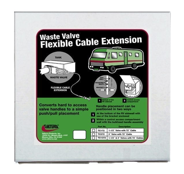 Valterra sewer valve remote operation setup for RV and marine use
