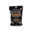 A bag of A-MAZE-N Hickory Wood Pellets, 2lbs, primarily black and blue in color with a picture of hickory wood chunks on the front.