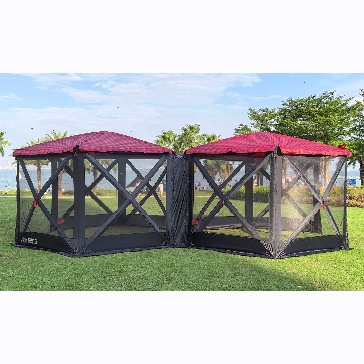 Kuma Bear Den Deluxe Gazebo 2025 model fully set up outdoors