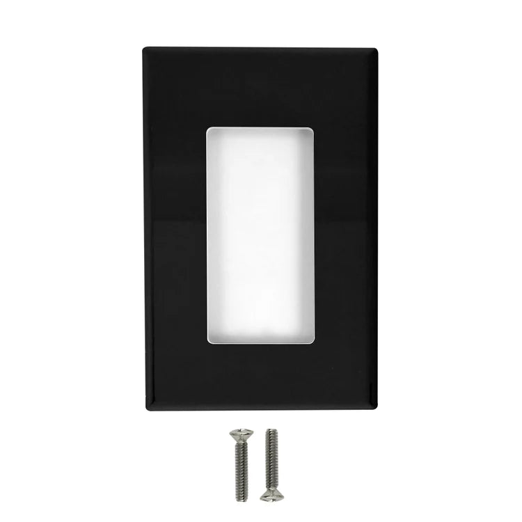 Single Black Electrical Outlet Receptical Plate