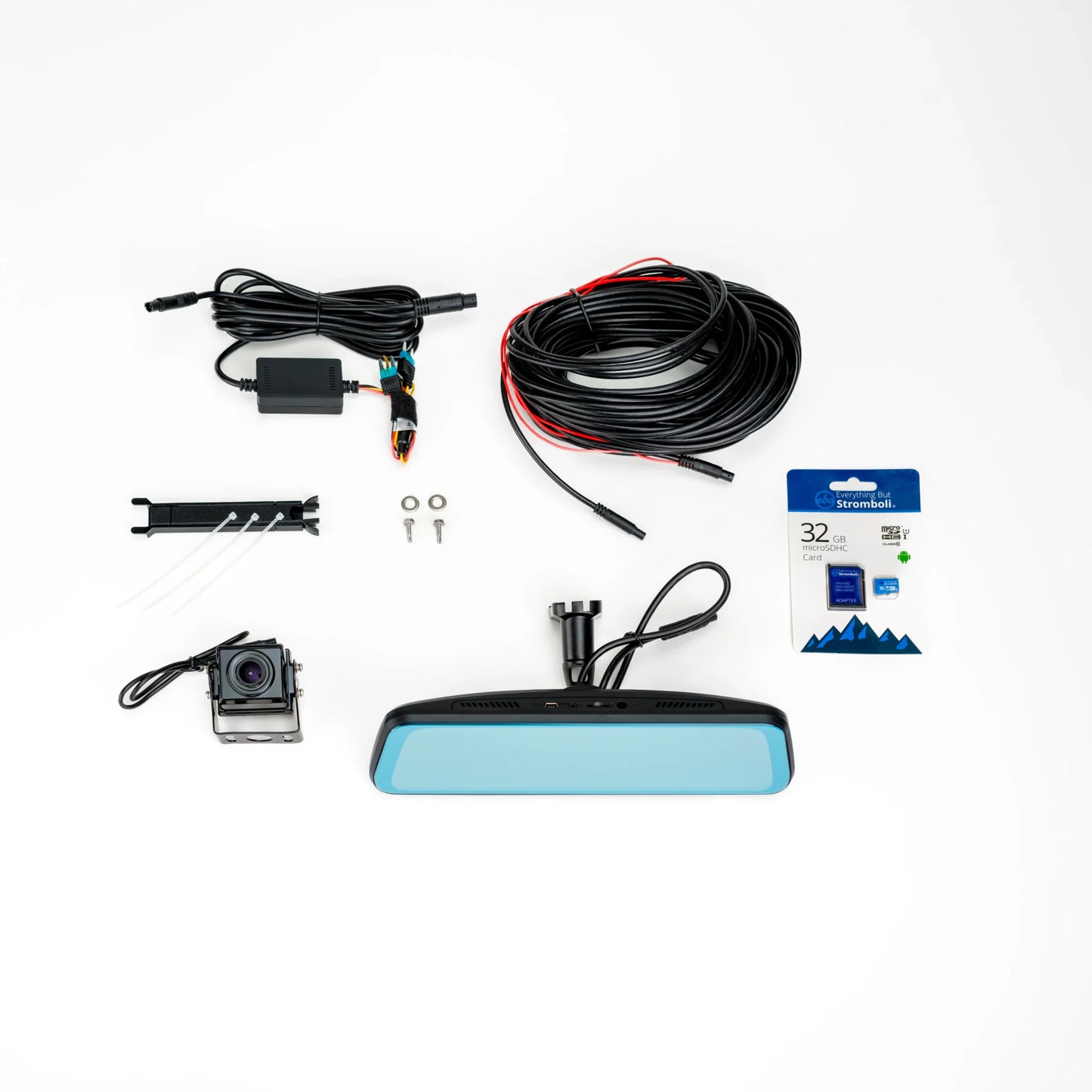 Touchscreen controls on BrandMotion FullVUE rearview mirror
