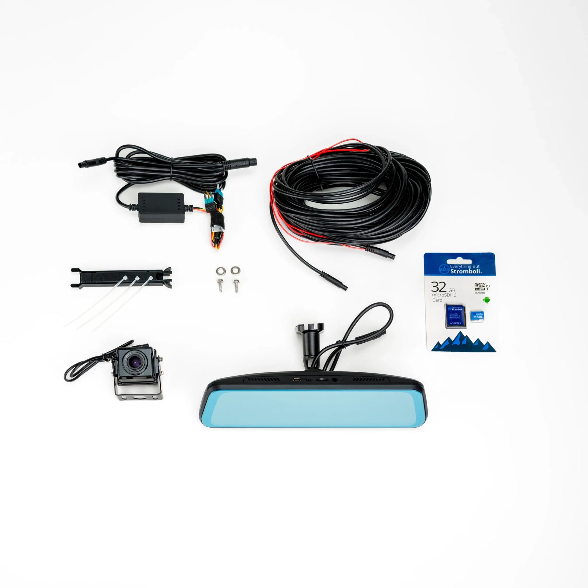Touchscreen controls on BrandMotion FullVUE rearview mirror
