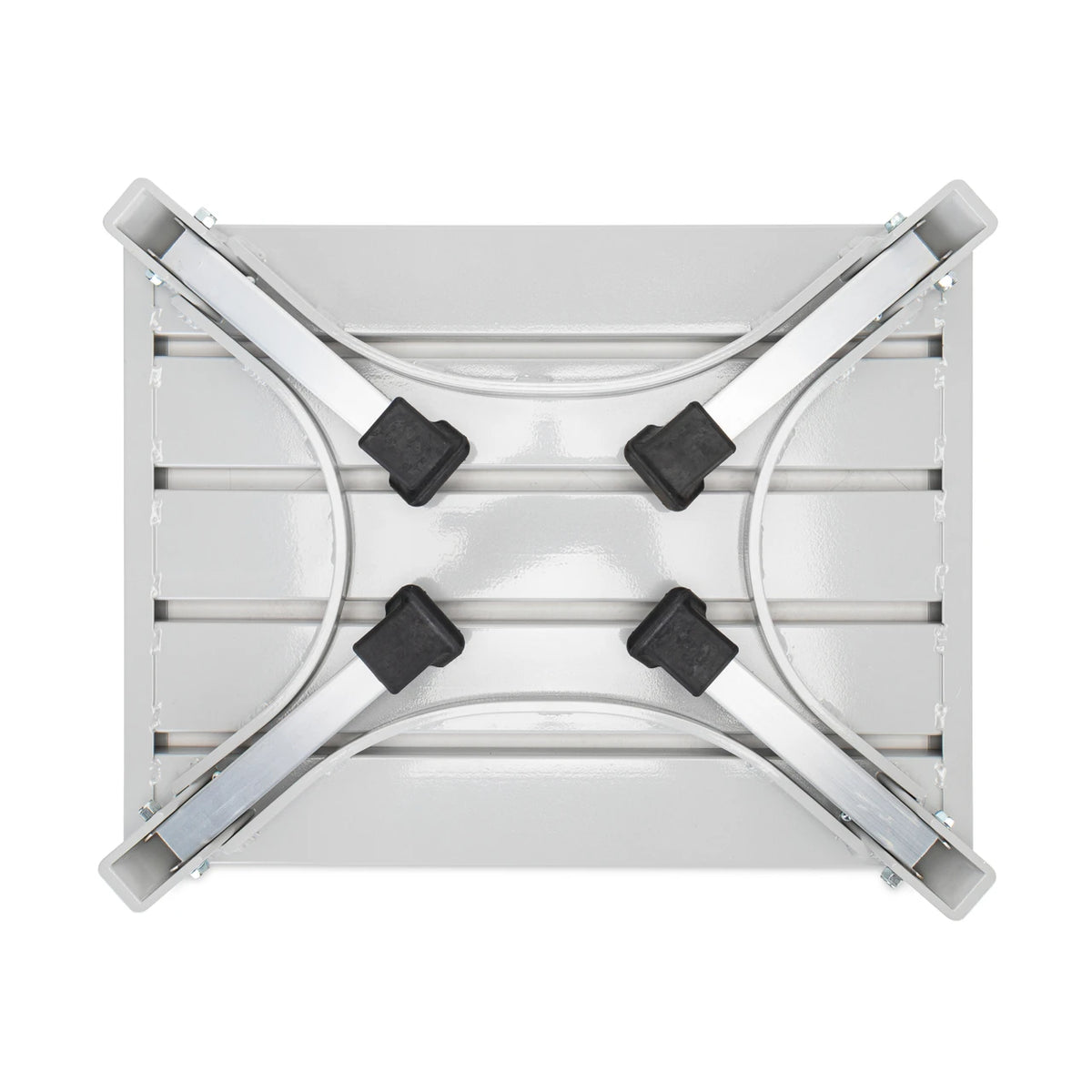Folding aluminum platform stool for RV maintenance
