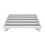 Folding aluminum platform stool for RV maintenance folded