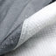 Close-up of textured gray fabric with water droplets on a white background