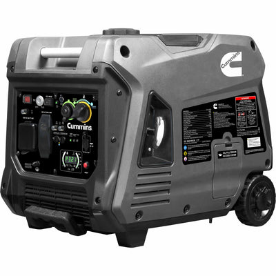 Gas and propane fuel ports on the Cummins ONAN P4500iDF generator