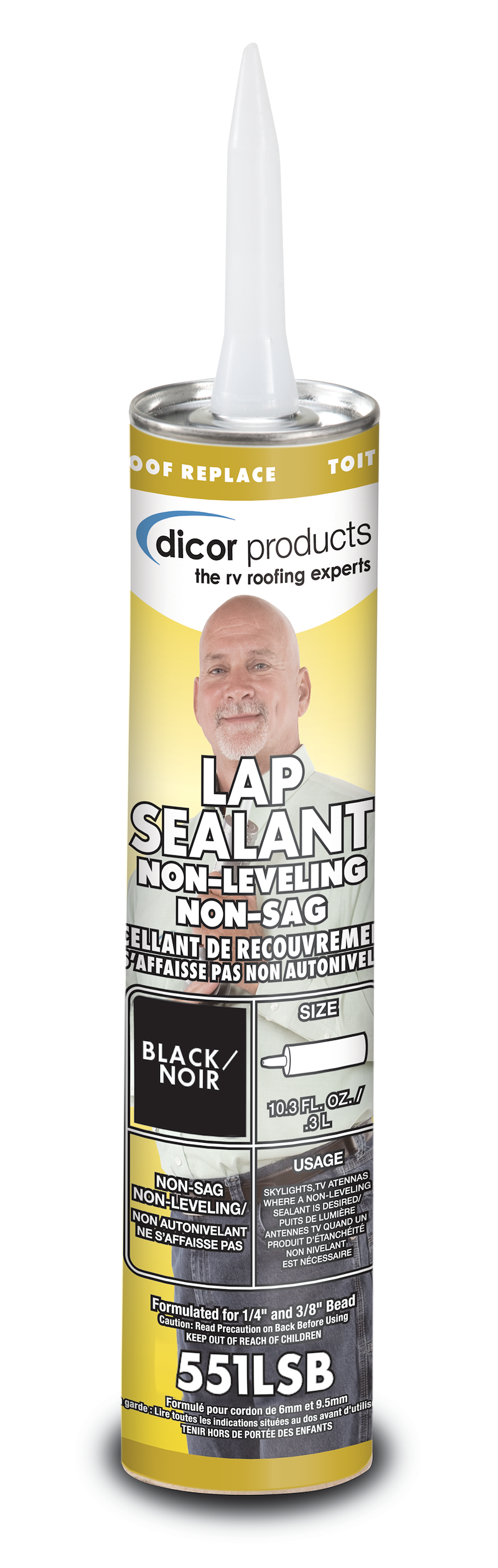 Dicor Non-Sag RV Roof Sealant Black 551LSB-1