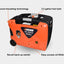 Echo power tool with labeled features on a white background