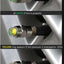Close‑up of EZ Read tire pressure indicator with green, yellow, and red zones
