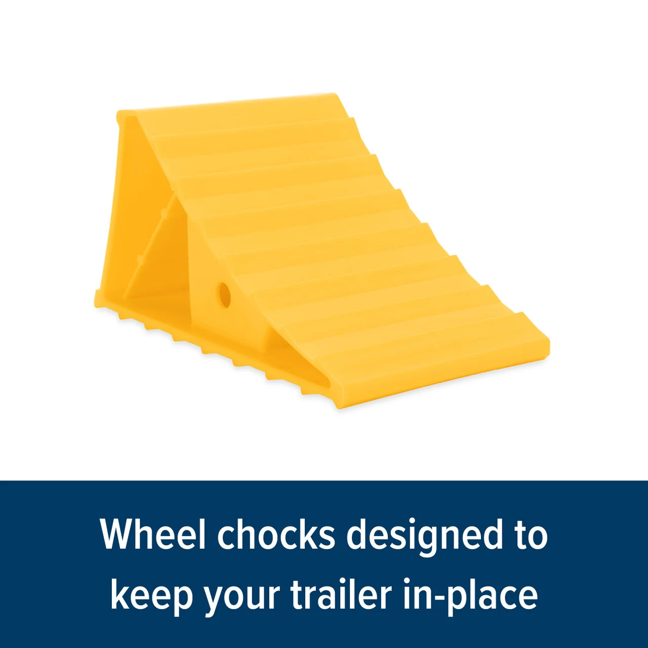 Camco Yellow RV Wheel Chock for Tires Up to 26 Inch