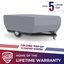 United Covers folding pop-up camper RV cover on trailer