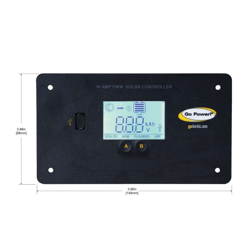 Control panel with digital display and buttons on a white background