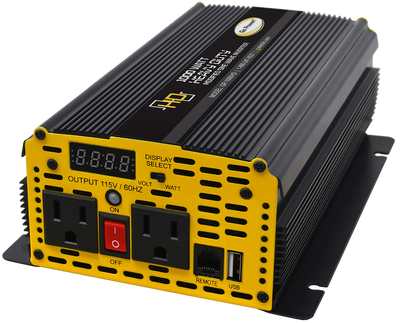 Go Power GP‑1000HD 1000W modified sine wave inverter front view for RV power
