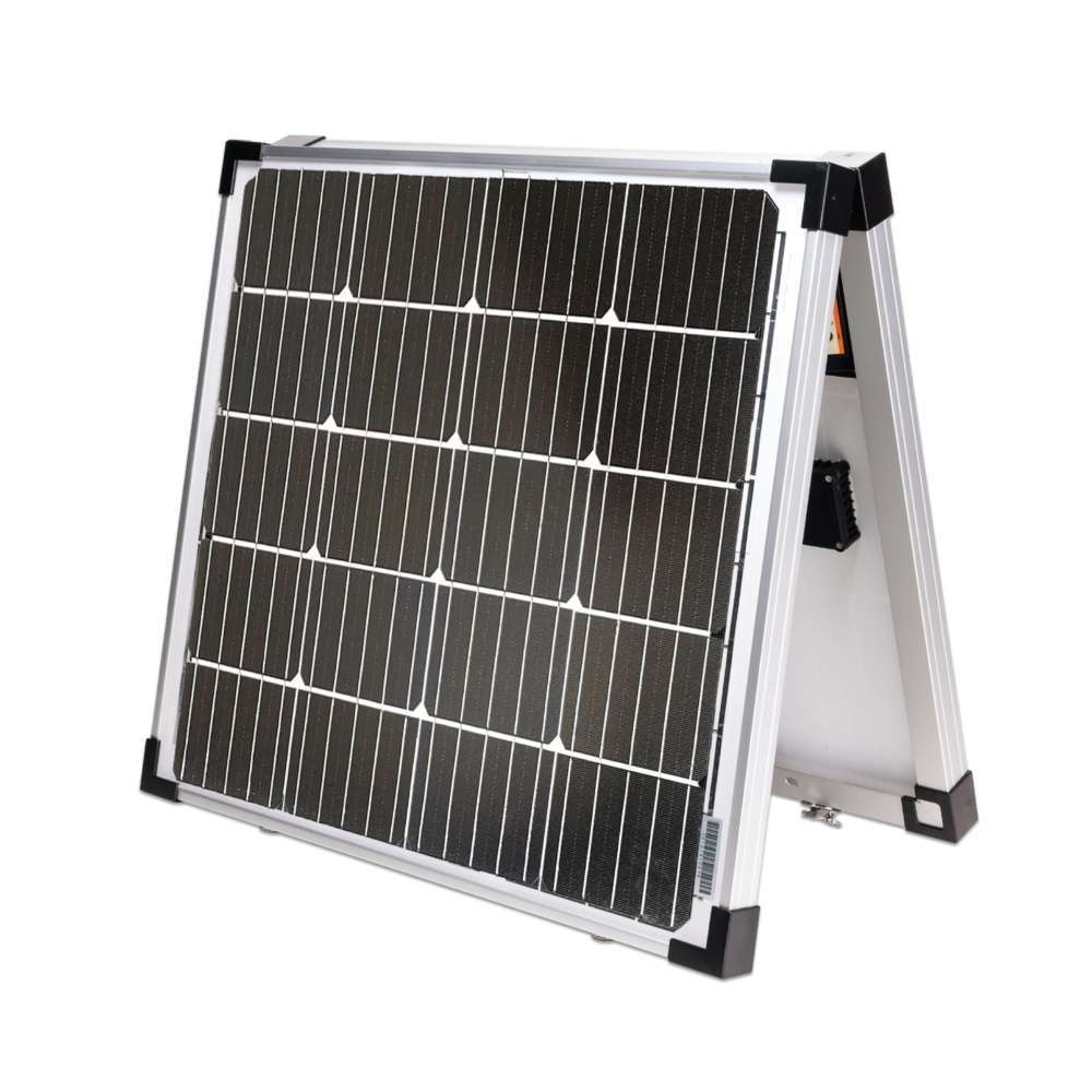 Go Power GP-PSK-90 portable solar kit folded for transport
