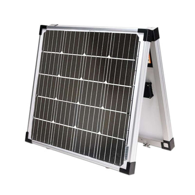 Go Power GP-PSK-90 portable solar kit folded for transport
