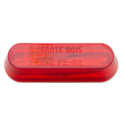 Front view of Grote 69-9060 incandescent red marker light
