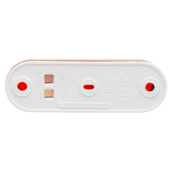 Rear view showing white polycarbonate housing and pigtail wiring

