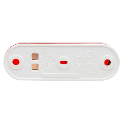 Rear view showing white polycarbonate housing and pigtail wiring

