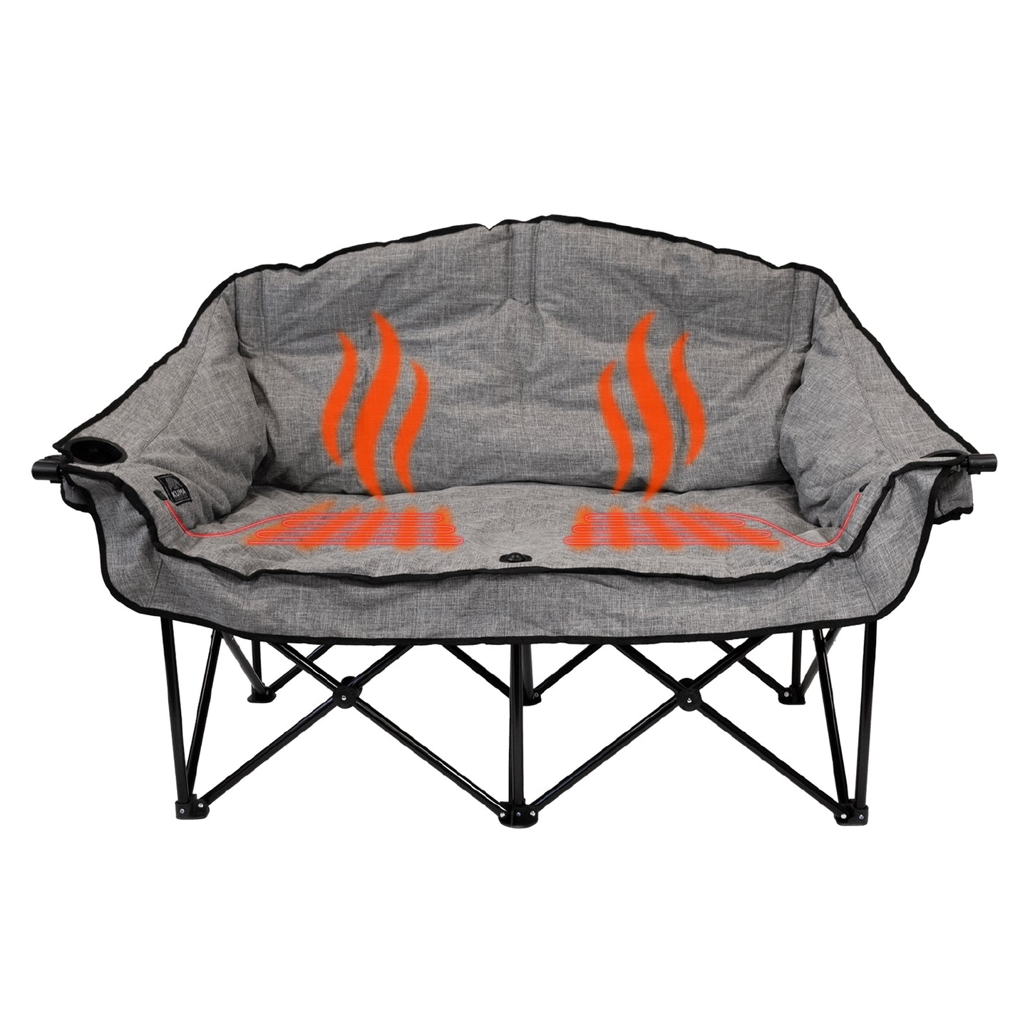 Stay warm outdoors with the Kuma Buddy Heated Camping Chair, perfect for camping and RV trips.