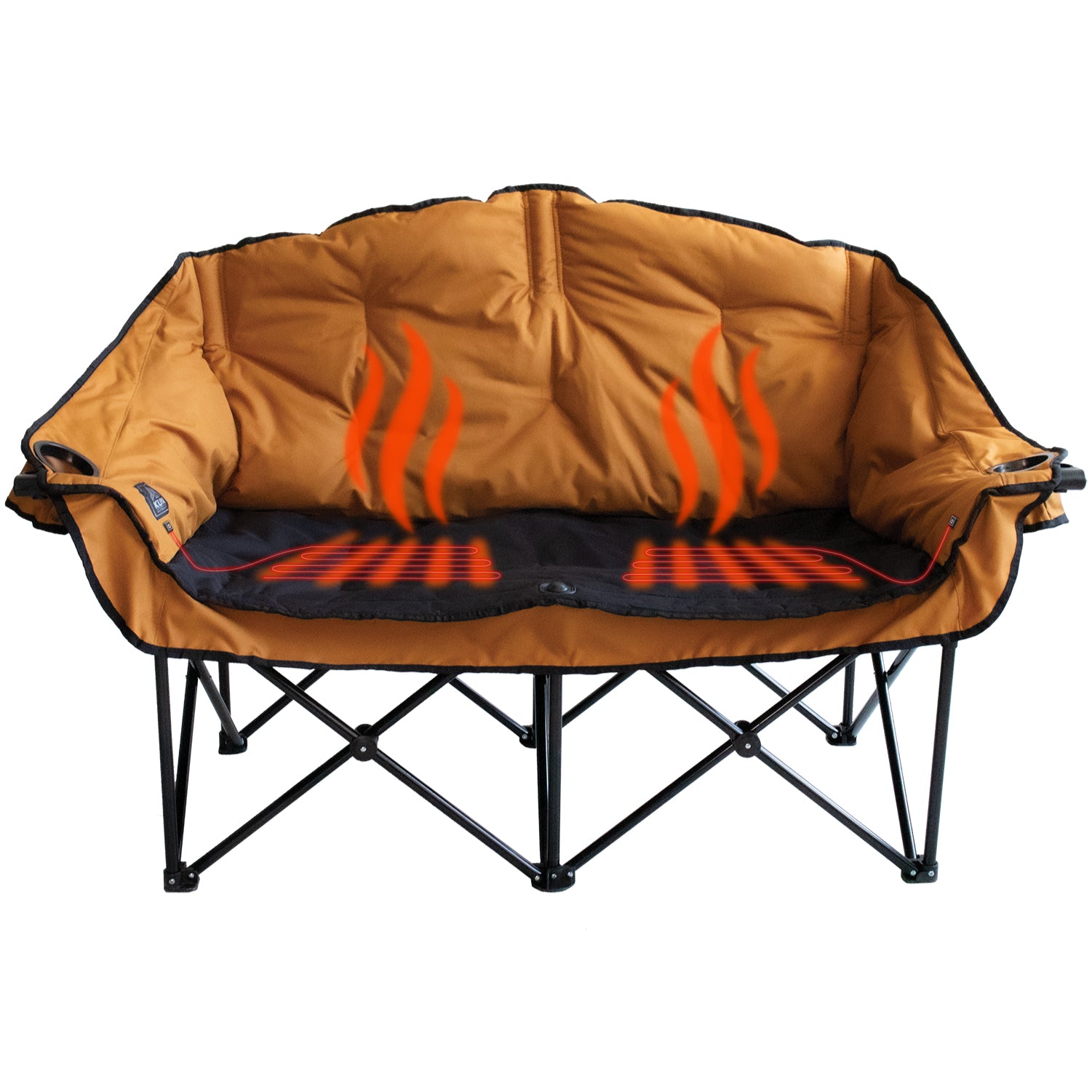 Kuma Buddy Heated Chair – two-person heated camping chair for ultimate outdoor relaxation.