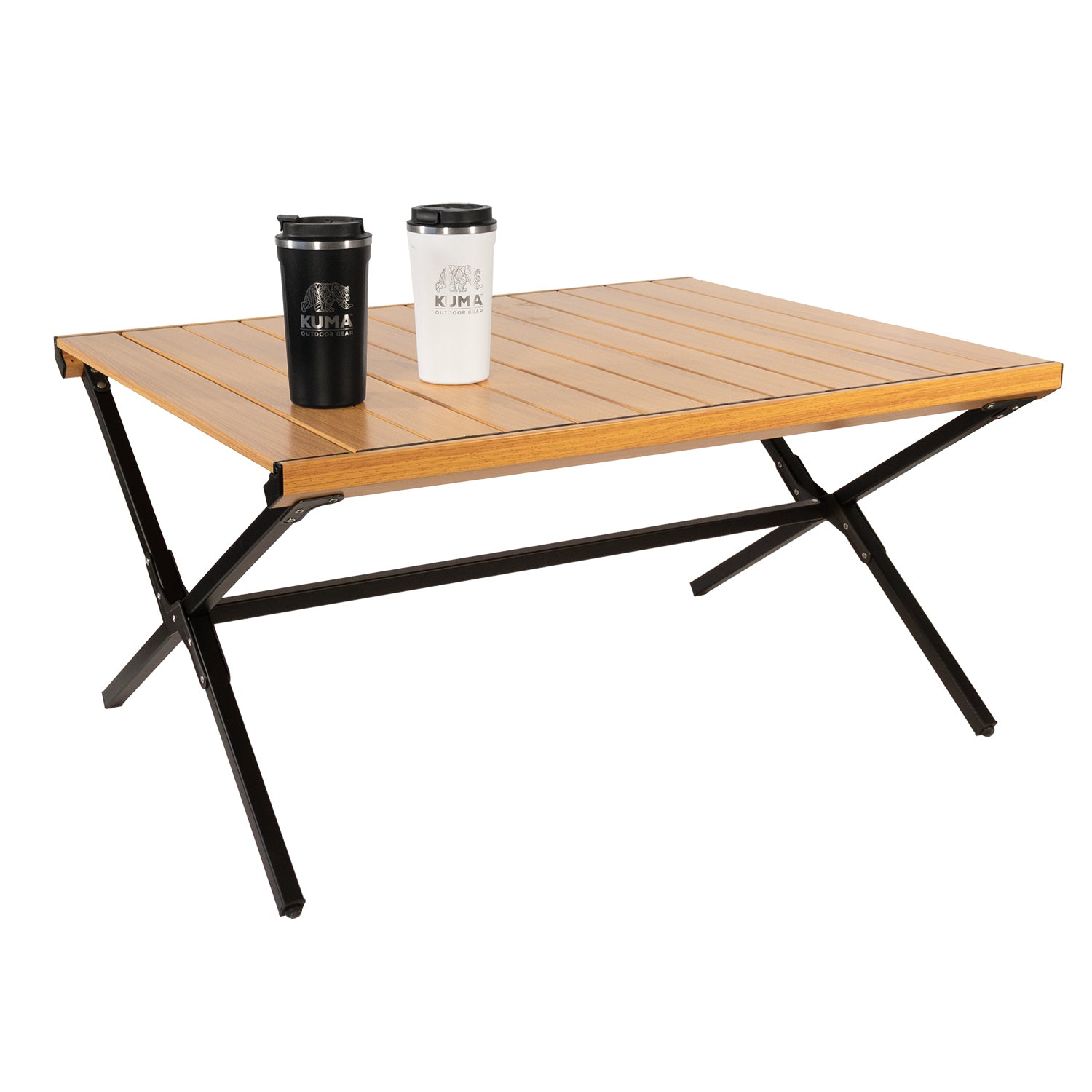 Kuma Camp Crew coffee table set up on RV patio area
