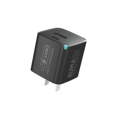 Black Kuma charging adapter on a white background