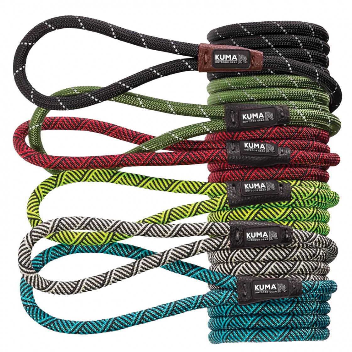 Dog on hiking trail using Kuma 3‑in‑1 leash

