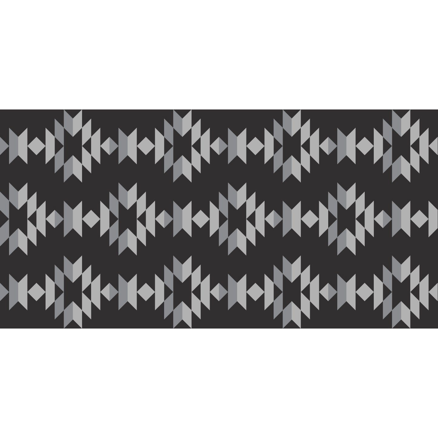 Reversible design of the Kuma Monterrey Boho Outdoor Mat showcasing two boho patterns.