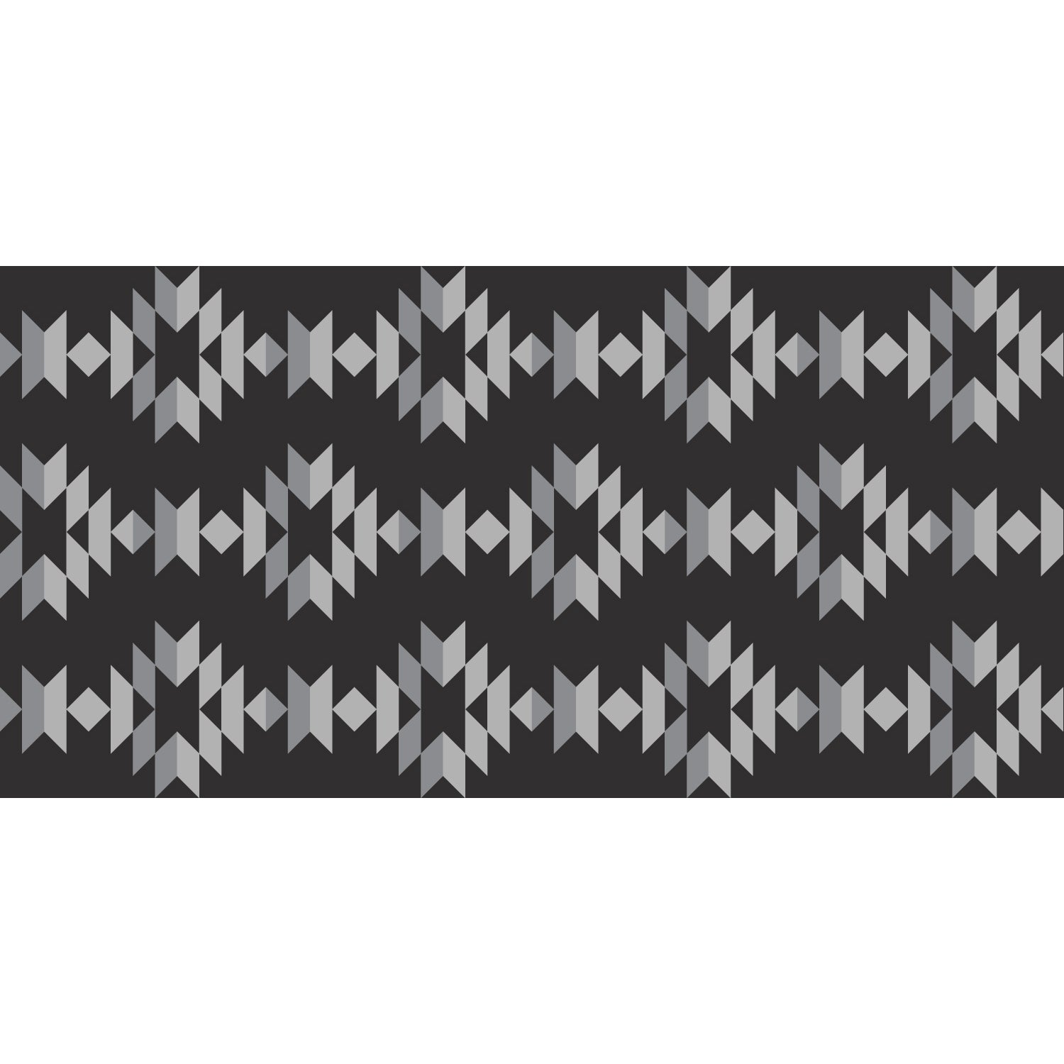 Reversible design of the Kuma Monterrey Boho Outdoor Mat showcasing two boho patterns.