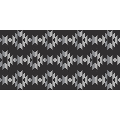 Reversible design of the Kuma Monterrey Boho Outdoor Mat showcasing two boho patterns.