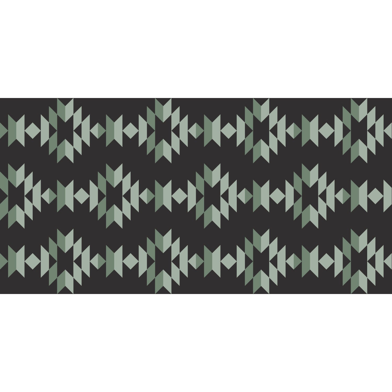 Kuma Monterrey Boho Outdoor Mat set up at a scenic campsite with stakes secured.