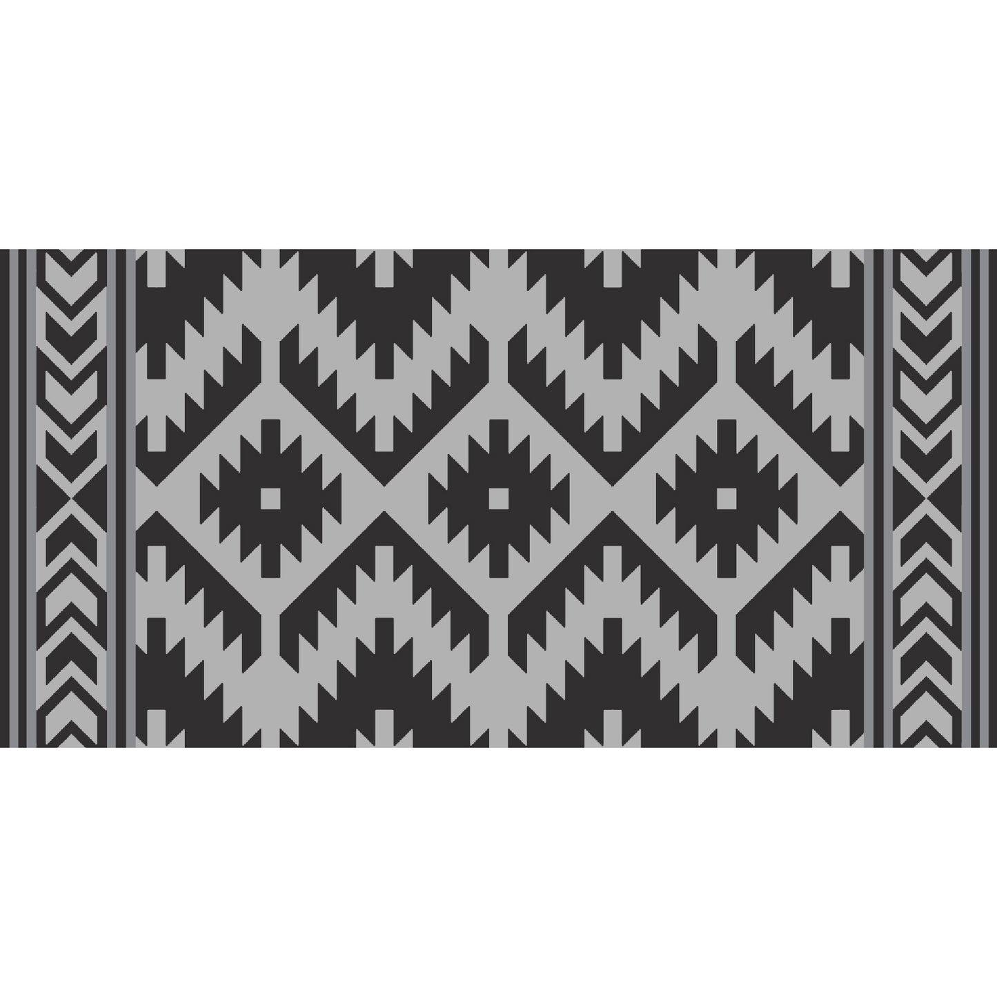 Close-up of the reversible boho patterns on the Kuma Sante Fe Boho Mat.