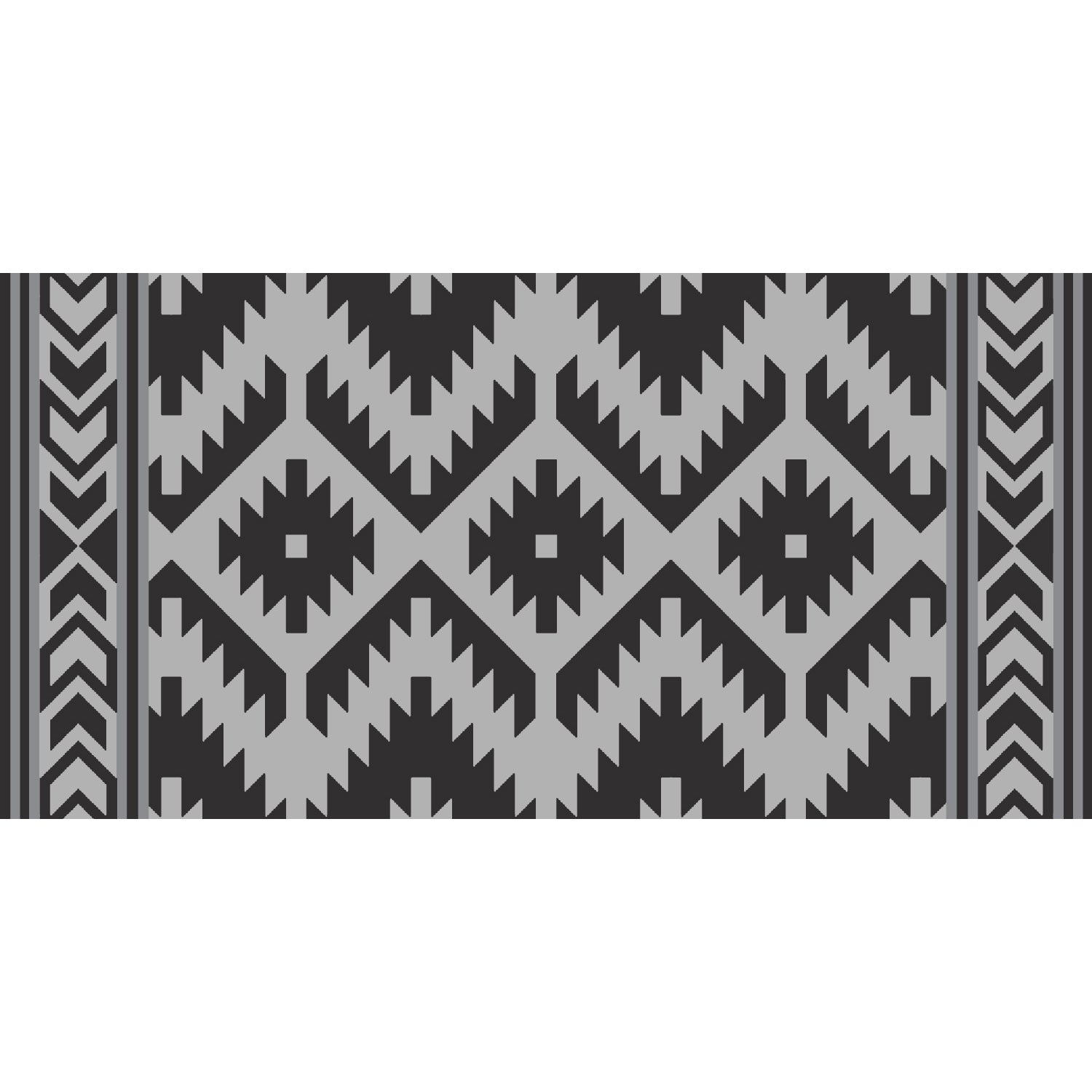 Close-up of the reversible boho patterns on the Kuma Sante Fe Boho Mat.