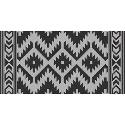 Close-up of the reversible boho patterns on the Kuma Sante Fe Boho Mat.