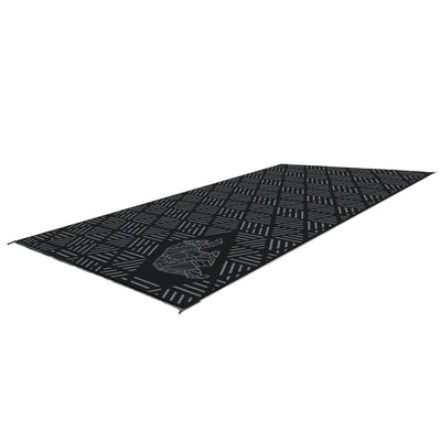Durable Kuma Striped Peaks Outdoor Mat with multi-colored stripes