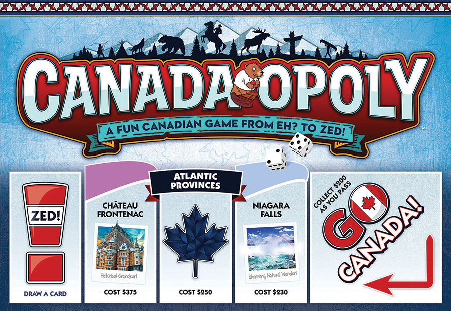 Canada-opoly Board Game - Fun Family Game Celebrating Canada, Classic Canadian Twist on Monopoly