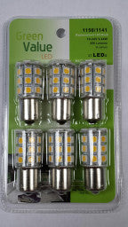 50 Lumens Natural White, 1156/1141 Base LED Bulb - 6 Pkg