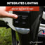 Hand operating a jack switch with integrated lighting feature, Lippert brand visible.