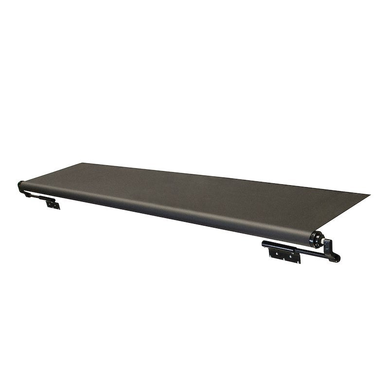 Lippert automatic RV slide topper with black vinyl fabric