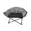 Durable dog chair with padded sides and stabilizer feet for outdoor use