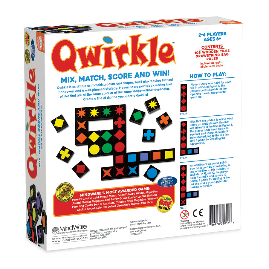 Qwirkle - Fun Strategy Tile Matching Game for All Ages, Perfect for Family Game Nights