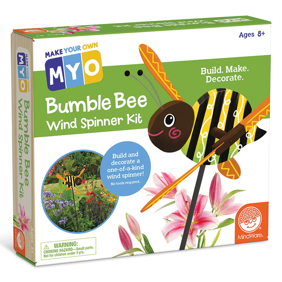 Make Your Own Bumble Bee Wind Spinner Craft Kit for Kids.