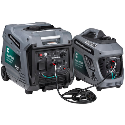 50 amp RV power supplied using Onan P4500i parallel cord
