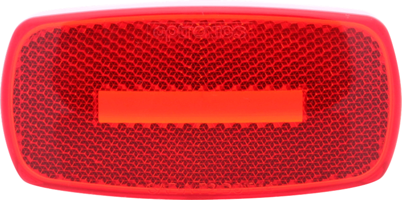 Front view of Optronics A32RBP red acrylic replacement lens
