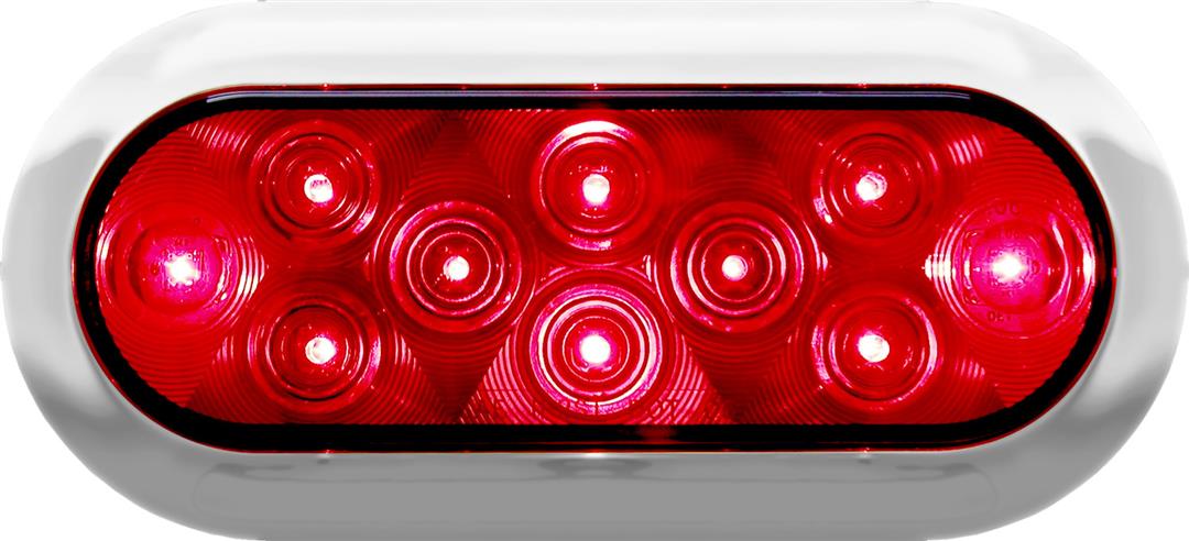 Peterson 18‑0540 LED oval stop turn tail light installed on trailer rear
