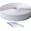 Roll of white rv trim molding insert on a white background