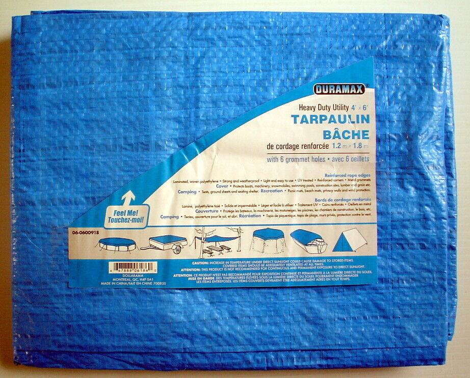 Duramax Blue Tarpaulin 4' x 6'